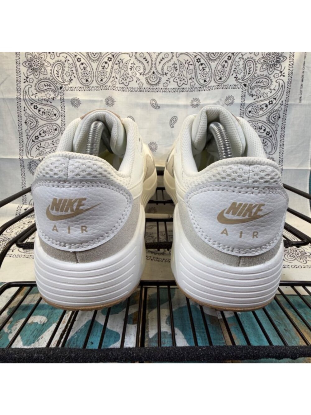 Nike Air Max SC Womens Sz 8.5 Summit White Hemp Sail CW4554-108 Sneakers Worn 1X - Picture 5 of 9